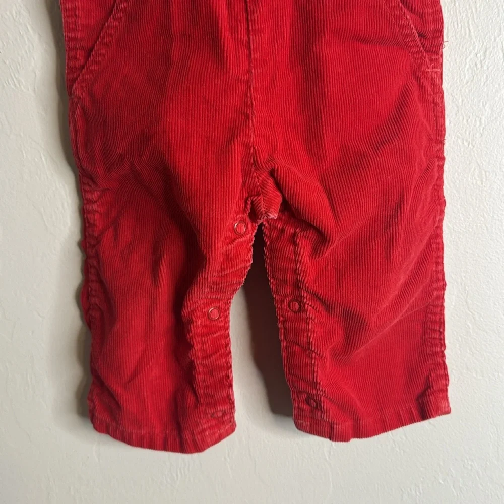 Vintage Oshkosh B'gosh Red Corduroy Overalls 5 months Vestbak, USA Made